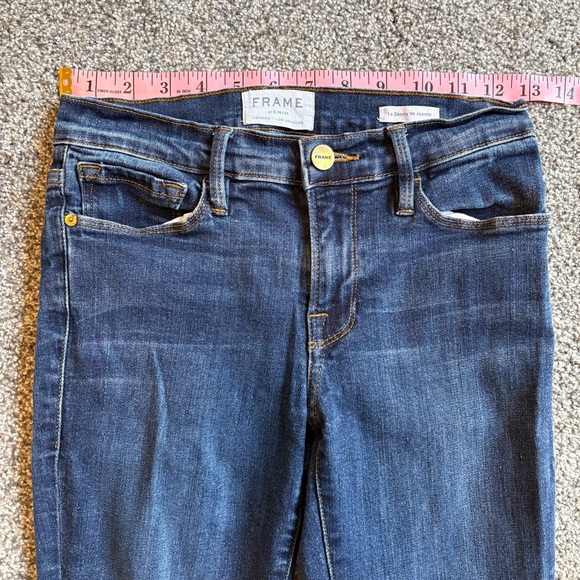 Frame Le Skinny de Jeanne Jeans in Queens Way Wash Premium Denim - size 27 - Picture 7 of 11